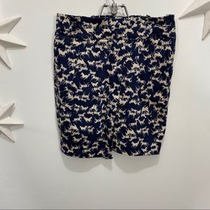 H&M paper bag waist horse print wrap skirt